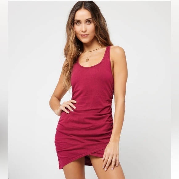 LSPACE Wildwood Mini Tank Dress Size S In Cabarnet - Picture 1 of 8